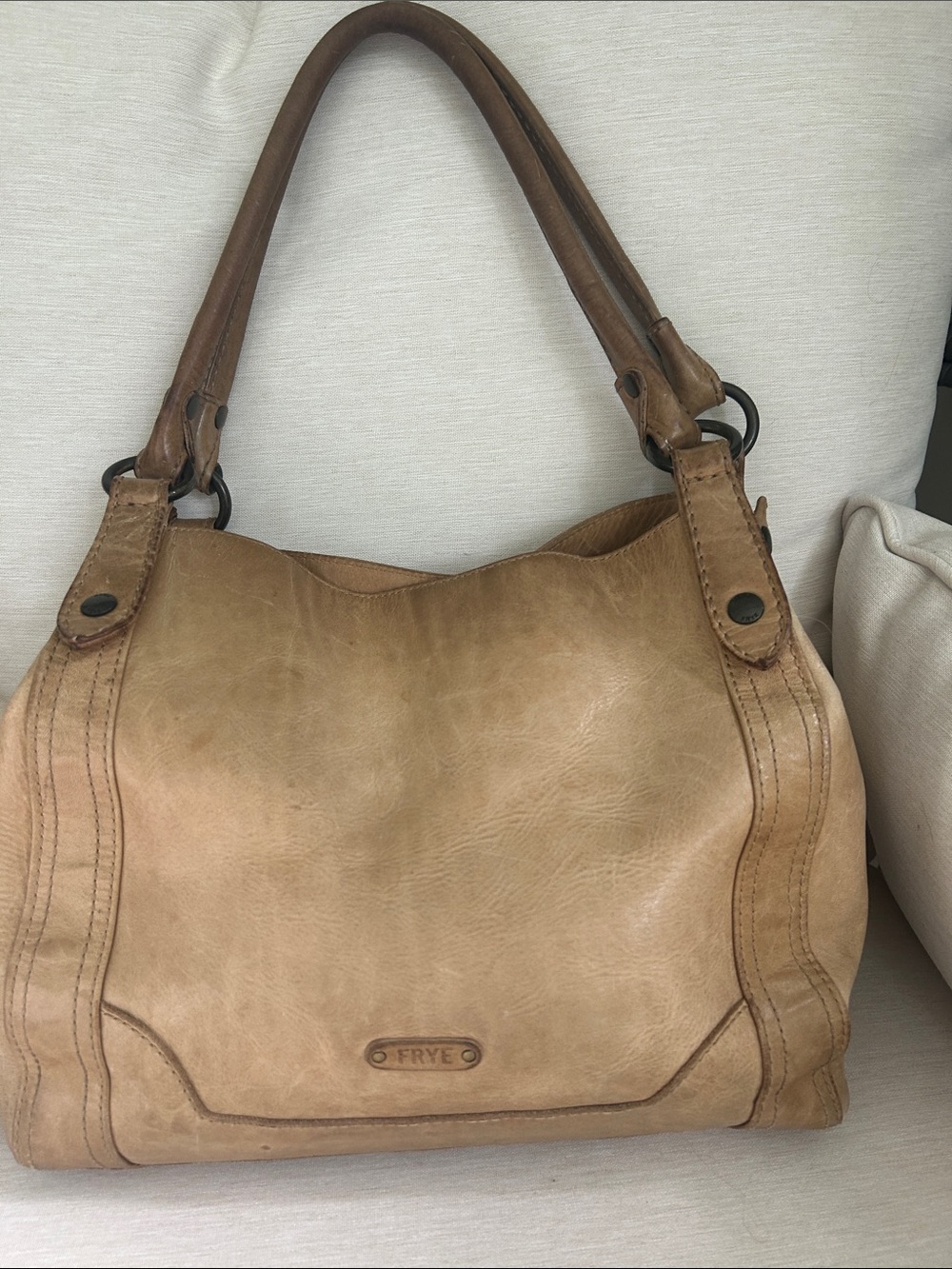 Frye Light Brown Leather Shoulder Bag